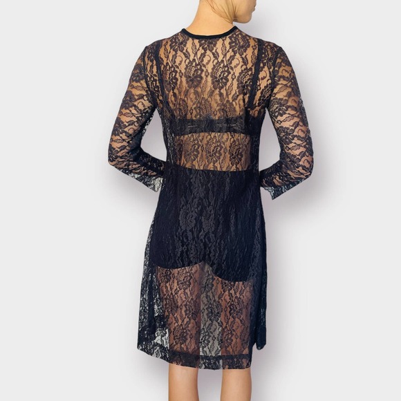60s black lace overlay - Picture 4 of 6